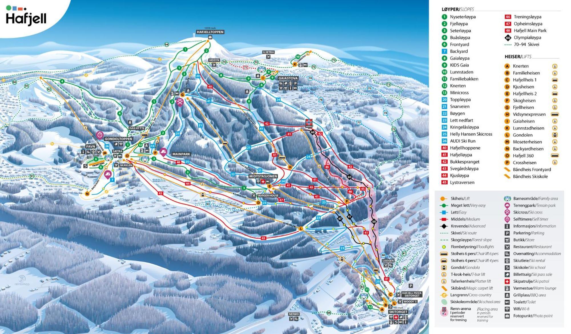 Hafjell Front 8Pers, Ski In/Out. Downhill Bike 外观 照片